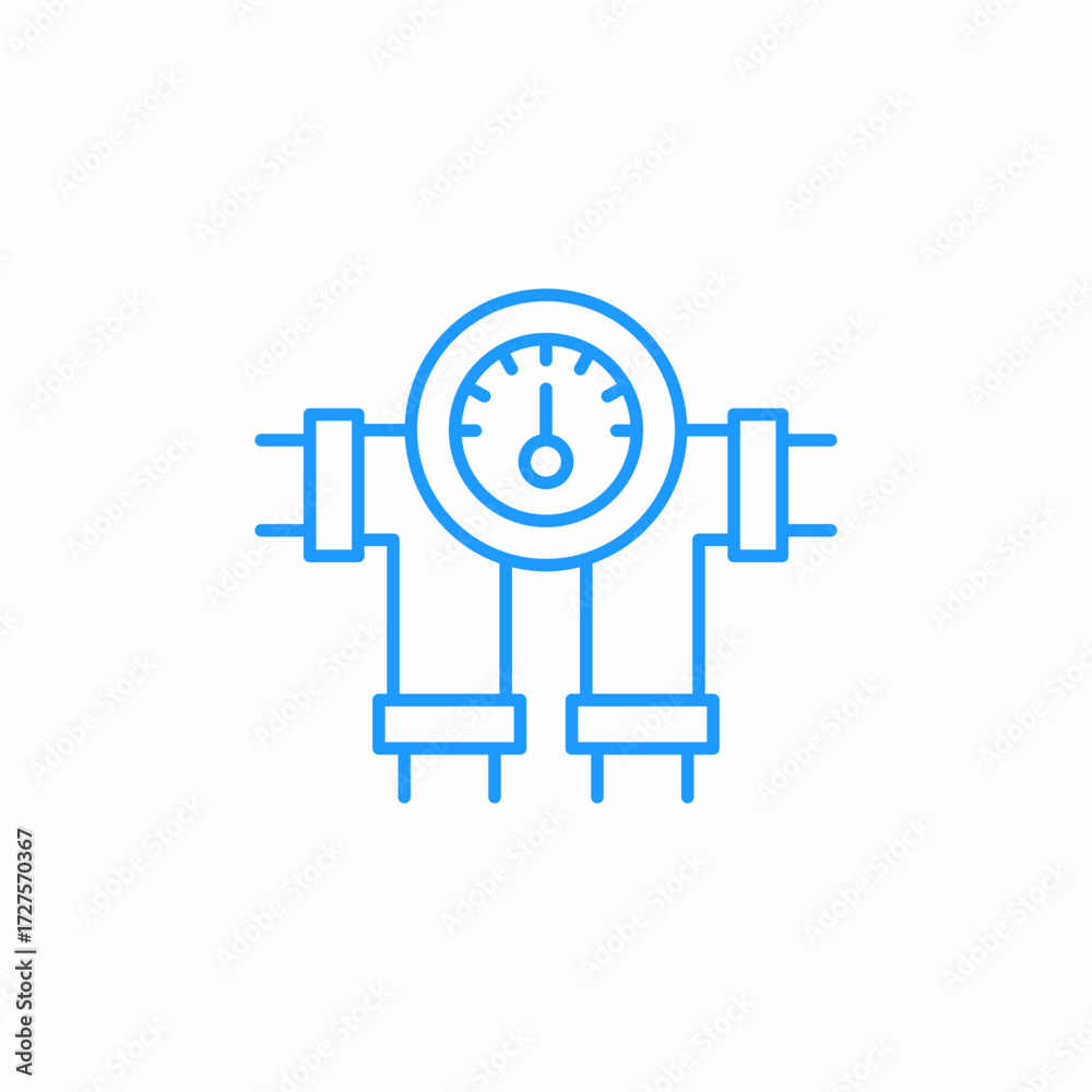 Obraz premium pressure gauge system icon sign vector