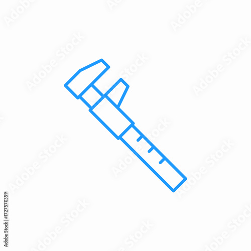 precision measuring tool icon sign vector