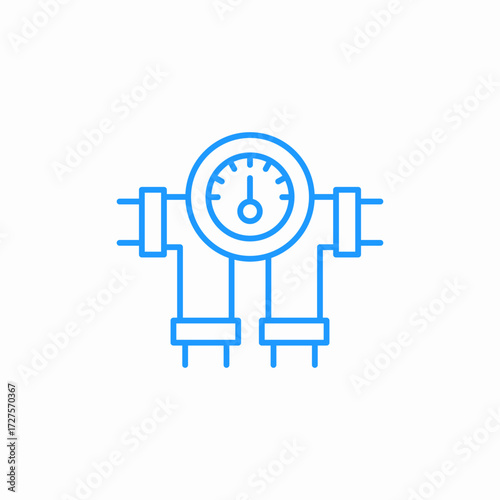 pressure gauge system icon sign vector