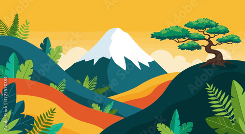 landscape with trees