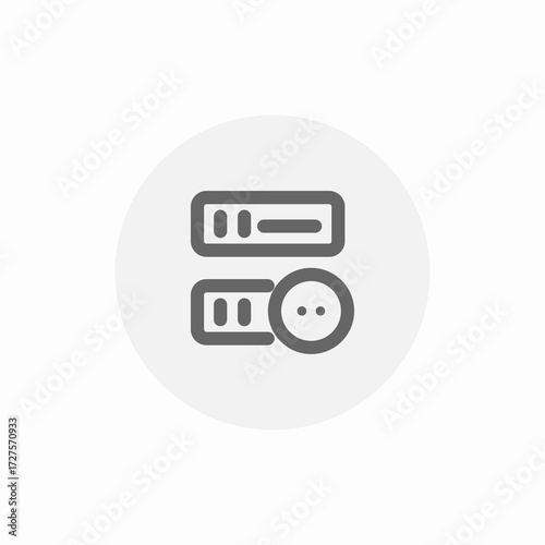 server data processing icon sign vector