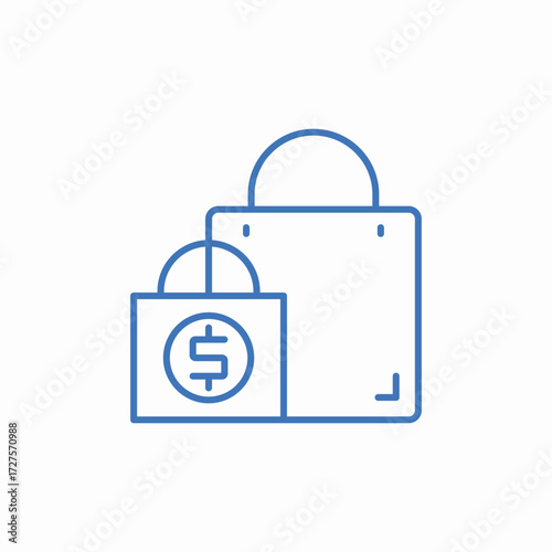 shopping bags icon sign vector
