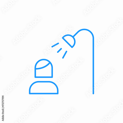 shower head person icon sign vector