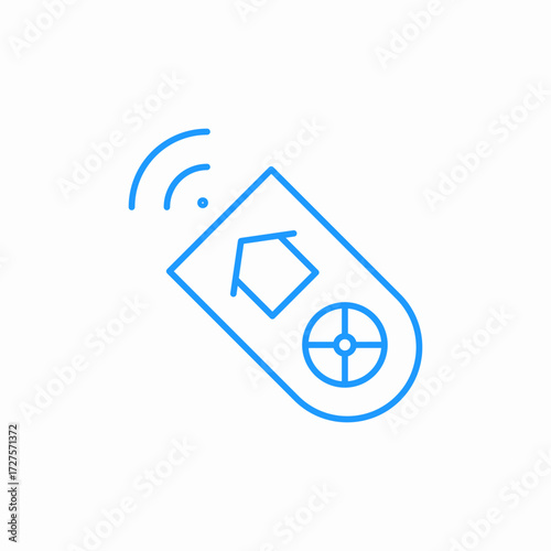 smart remote control icon sign vector