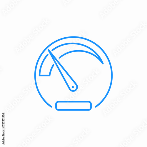 speedometer performance meter icon sign vector