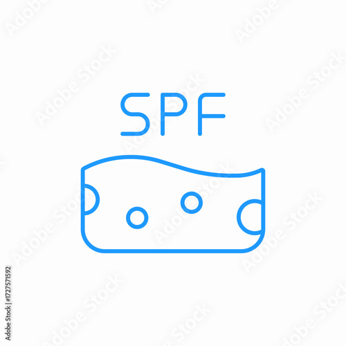 spf sponge protection icon sign vector