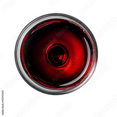 Top View Red Wine Glass, Isolated on Transparent Background, Beverage, Drink, Winery, wine, alcohol, liquid