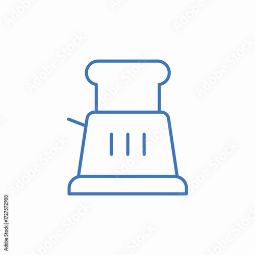 toaster bread icon sign vector