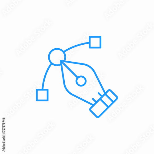 vector pen tool icon sign vector
