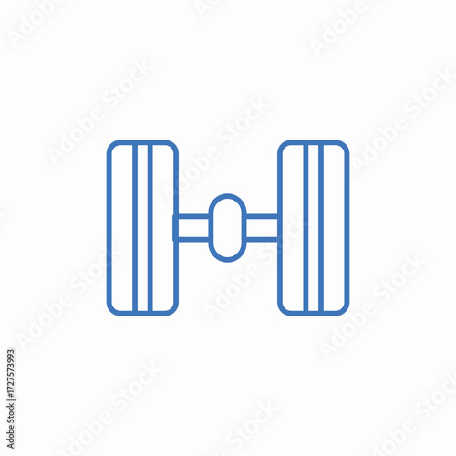 vehicle axle icon sign vector