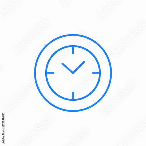 wall clock icon sign vector