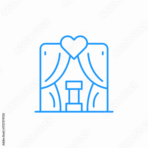 wedding arch love icon sign vector