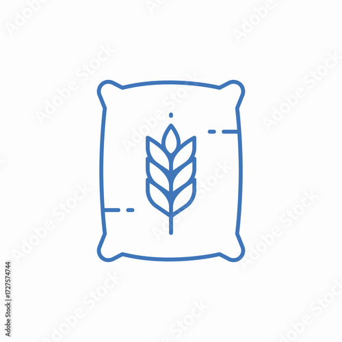 wheat grain sack icon sign vector
