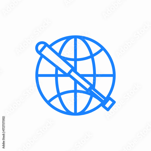 world exploration icon sign vector