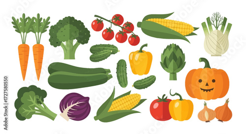 set of vegetables