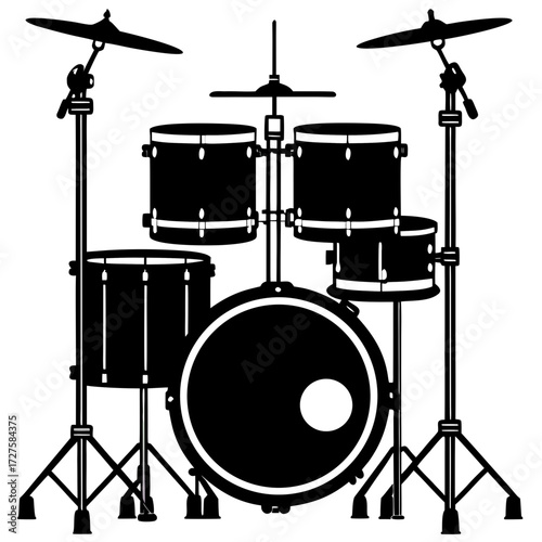 drum set isolated on white