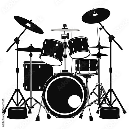 drum kit isolated on white