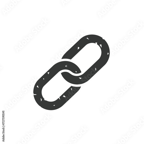 Illustration of a chain link, representing connection, linkage, security, and the concept of interdependence