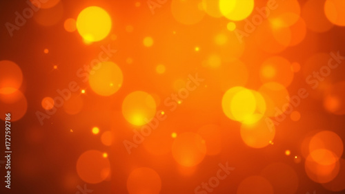 Orange bokeh background with golden highlights in abstract style  