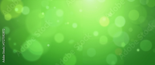 Soft green bokeh background with abstract circular shapes  