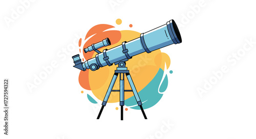 A detailed view of a celestial telescope for observing distant galaxies.