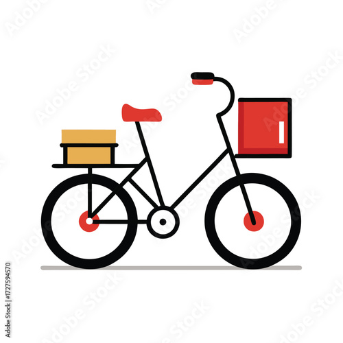 Mountain Bike Icon Isolated on White Background