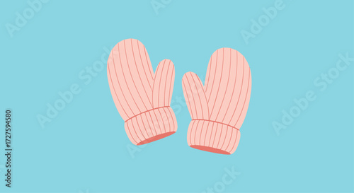Warm knitted winter mittens for keeping hands cozy and comfortable.