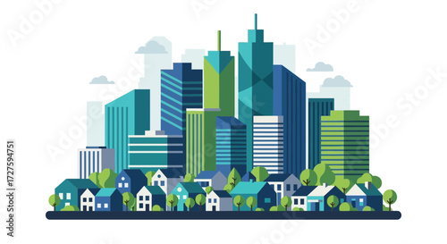 city skyline vector