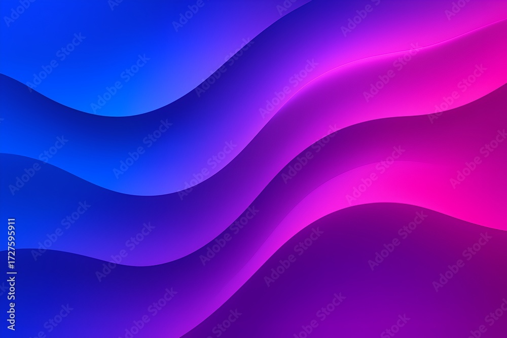 Naklejka premium Colorful 3D Gradient Wave Abstract Background in Futuristic Style