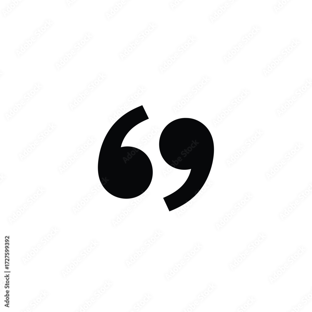 Fototapeta premium Quotation mark symbol vector graphic
