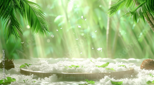 palm trees in water