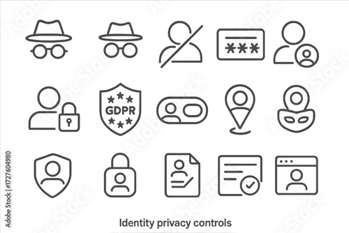 Encrypted identity bypass id vector access secure icons digital icon firewall trust