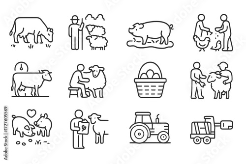 Sheet management icon crop silo farm weather vane vector delivery dashboard icons