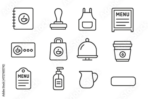 Eco syrup vector flavor tray stamp pad coffee icon dome boutique icons