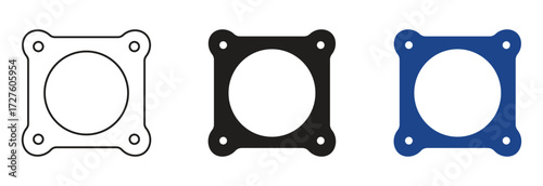 Car gasket icon set . Vector illustration on white background .