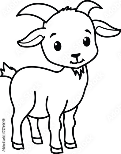 Goat Illustration for kids