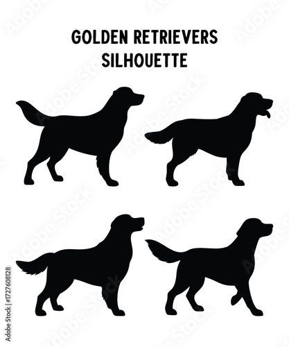 only golden retrievers silhouette