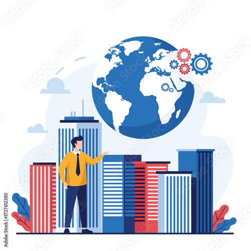 Global business development and economic growth through innovation and technology.