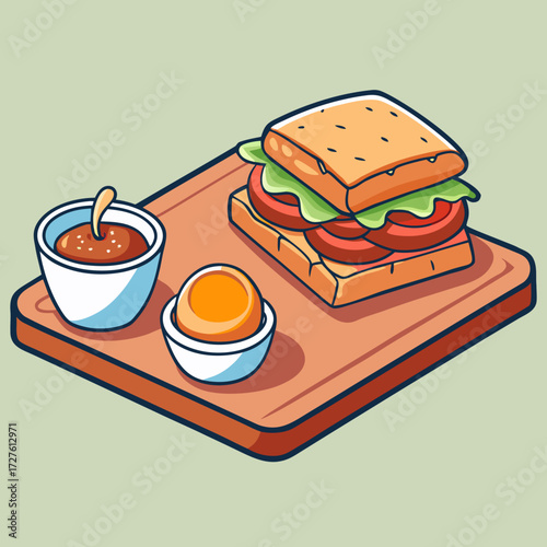 sandwich with ham and cheese