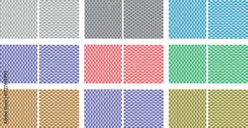 Square pattern illustration simulating carbon fiber texture. Fine image of carbon fiber texture.