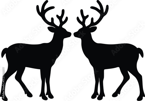 deer silhouette vector illustration