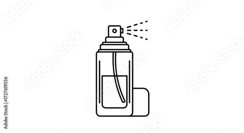 Outline of a Spray Bottle Dispenser for Perfume or Cologne.