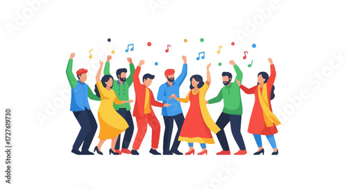 Diverse Group of People Joyfully Celebrating Together.