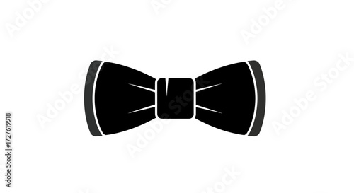 Simple Black Bow Tie Icon Design.