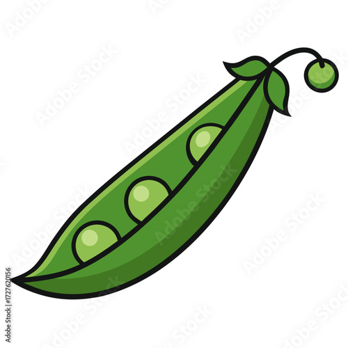 peas on a white background
