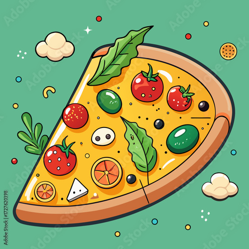 vector illustration of pizza