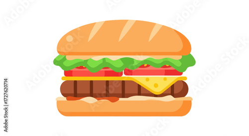 Deliciously stacked burger with fresh ingredients and melted cheese.