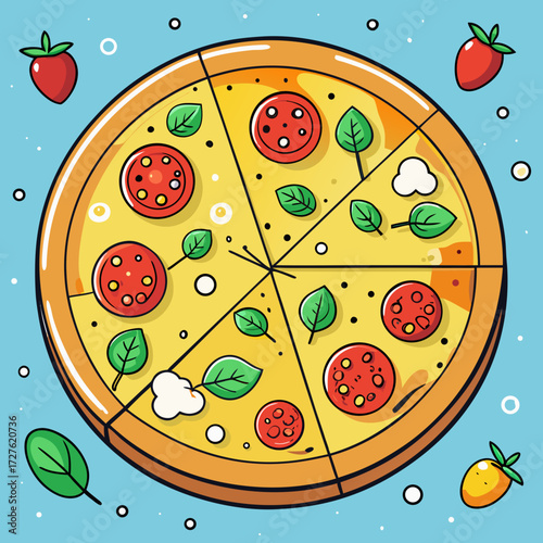 vector illustration of pizza