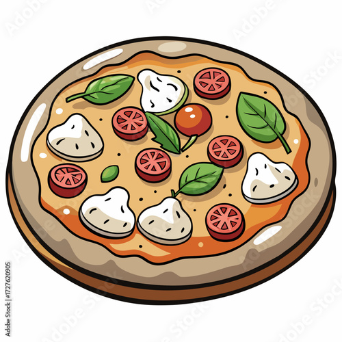 pizza with salami