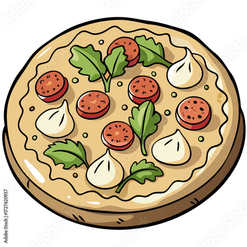 vector illustration of pizza